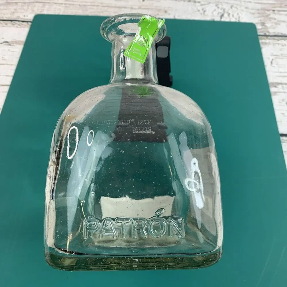Tequila Silver Patron 100% Agave Empty Bottle without Cork‎ Lid 750 ml